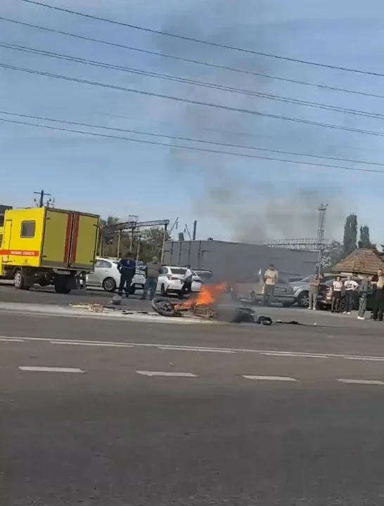В Липецке на улице Гагарина в ДТП с грузовиком погиб мотоциклист