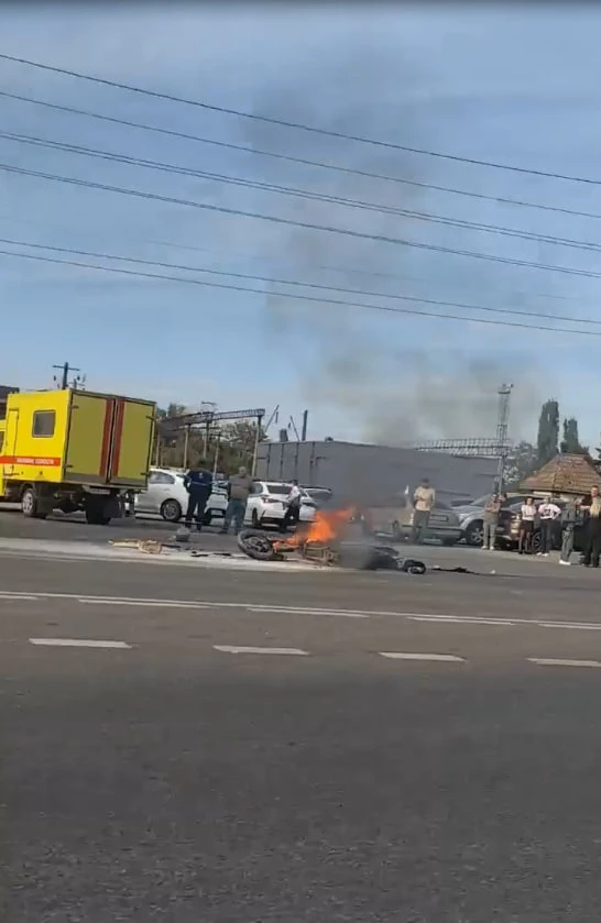 В Липецке на улице Гагарина в ДТП с грузовиком погиб мотоциклист