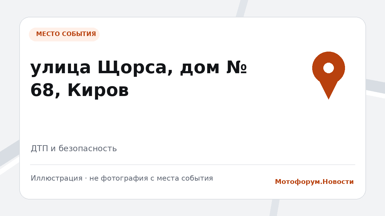 ДТП с мотоциклом в Кирове 29 сентября