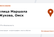 Столкновение Kia и питбайка в Омске