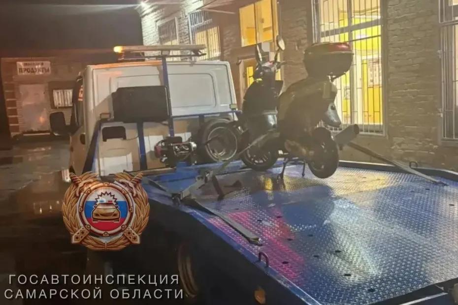 Скутер «Corsa» отправили на штрафстоянку в Сызрани